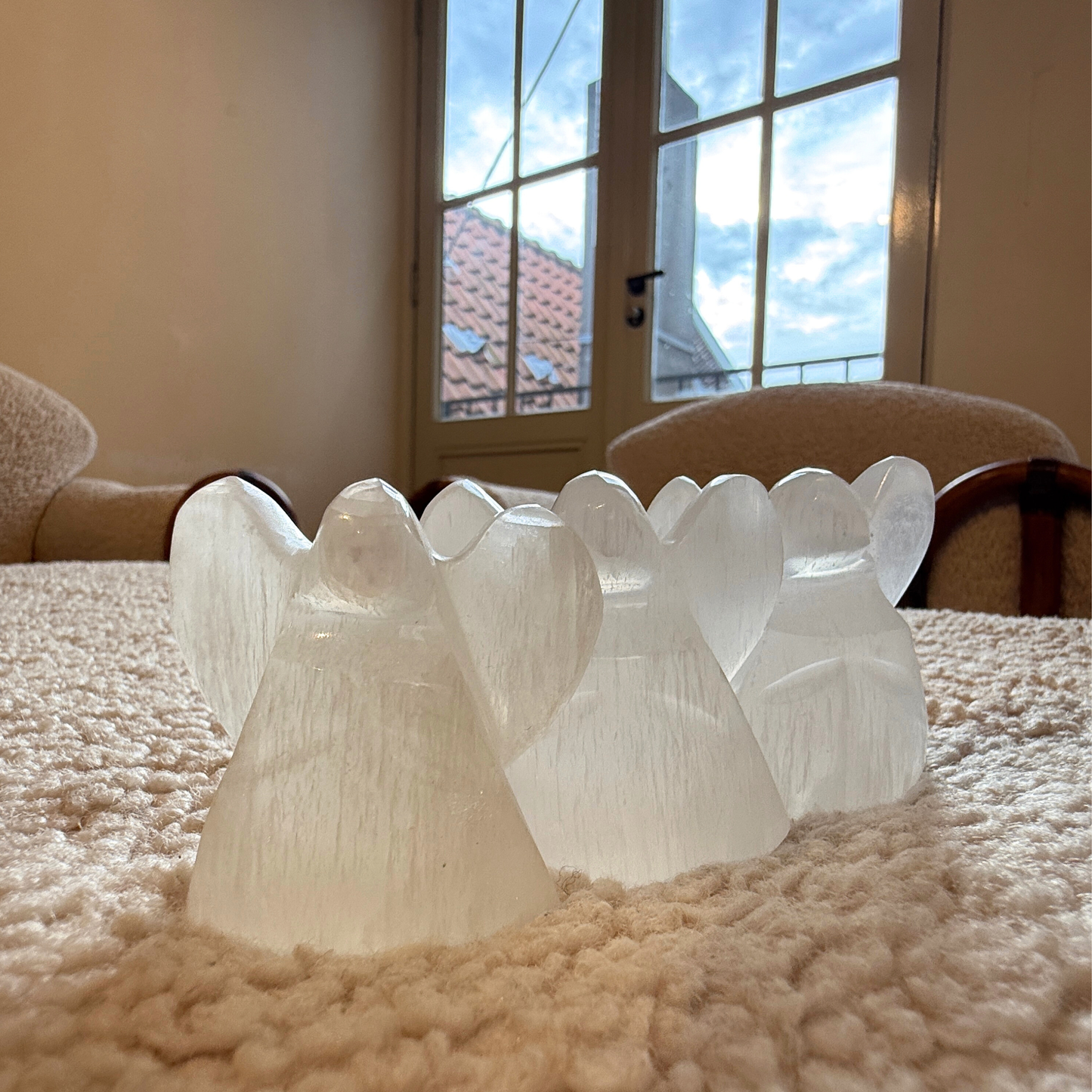 ANASCRYSTALCARE Decor Selenite Angel