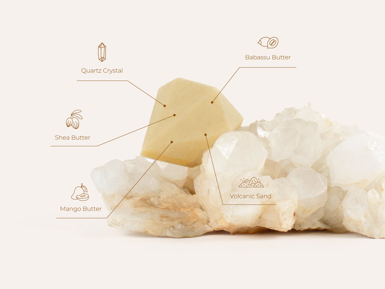 ANAS CRYSTAL CARE Personal Care, Cosmetics Bath & Body Bar Soap Quartz Crystal Crystal Soap 125 g