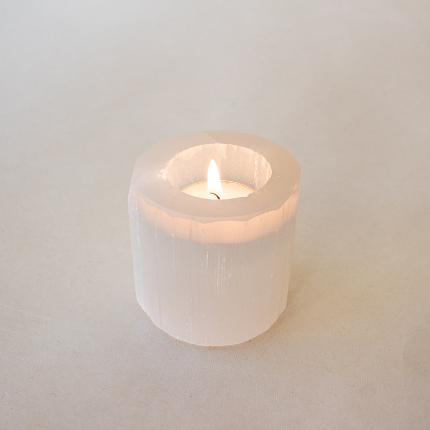 ANAS CRYSTAL CARE Selenite Round Tea-Light