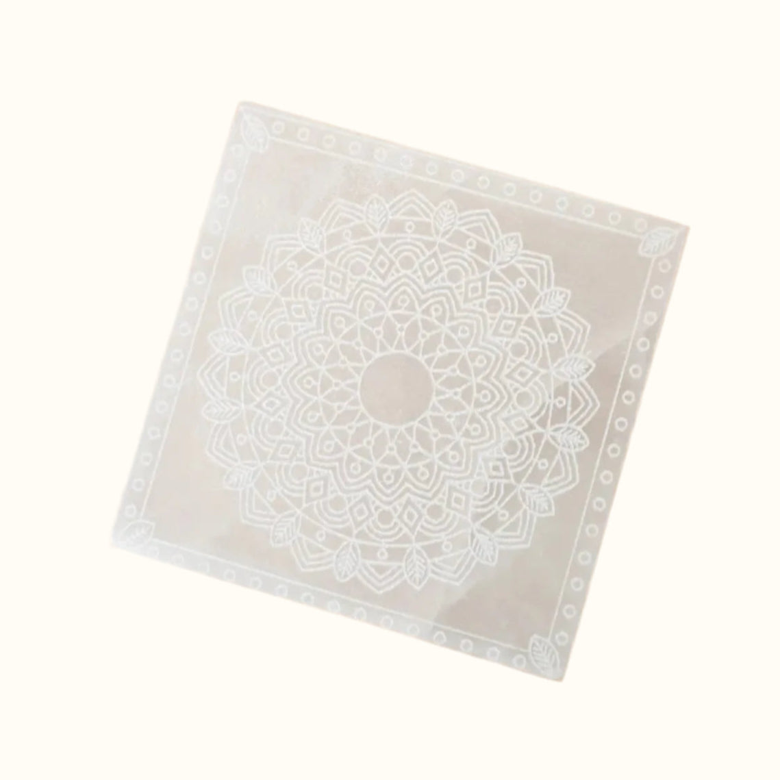 Selenite Plate Mandala