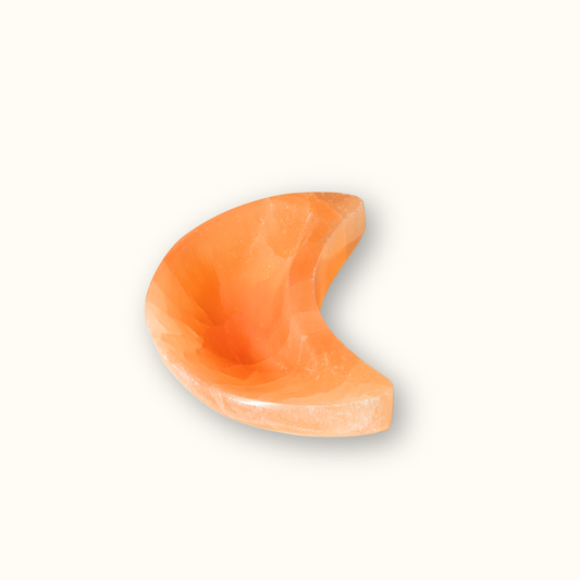 ANASCRYSTALCARE Decor Selenite Moon Peach