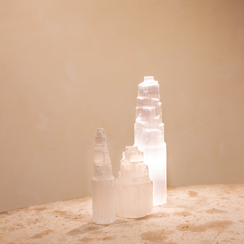 ANASCRYSTALCARE Decor Selenite Tower