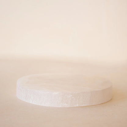 ANASCRYSTALCARE Decorative Plates Selenite Neutral Plate