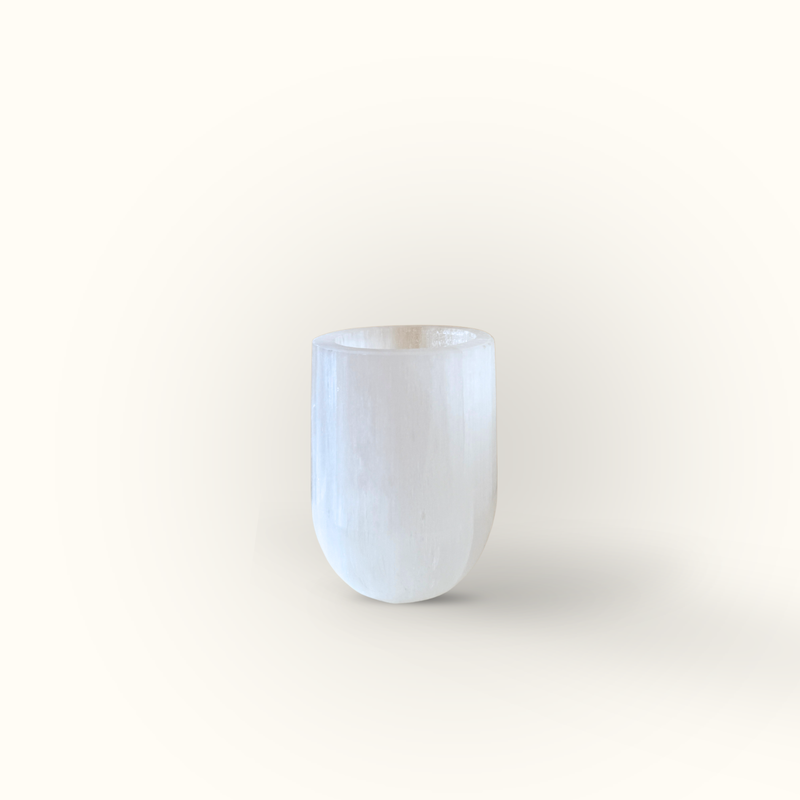 ANASCRYSTALCARE Middle 10cm Selenite Luxe Tealight Holder