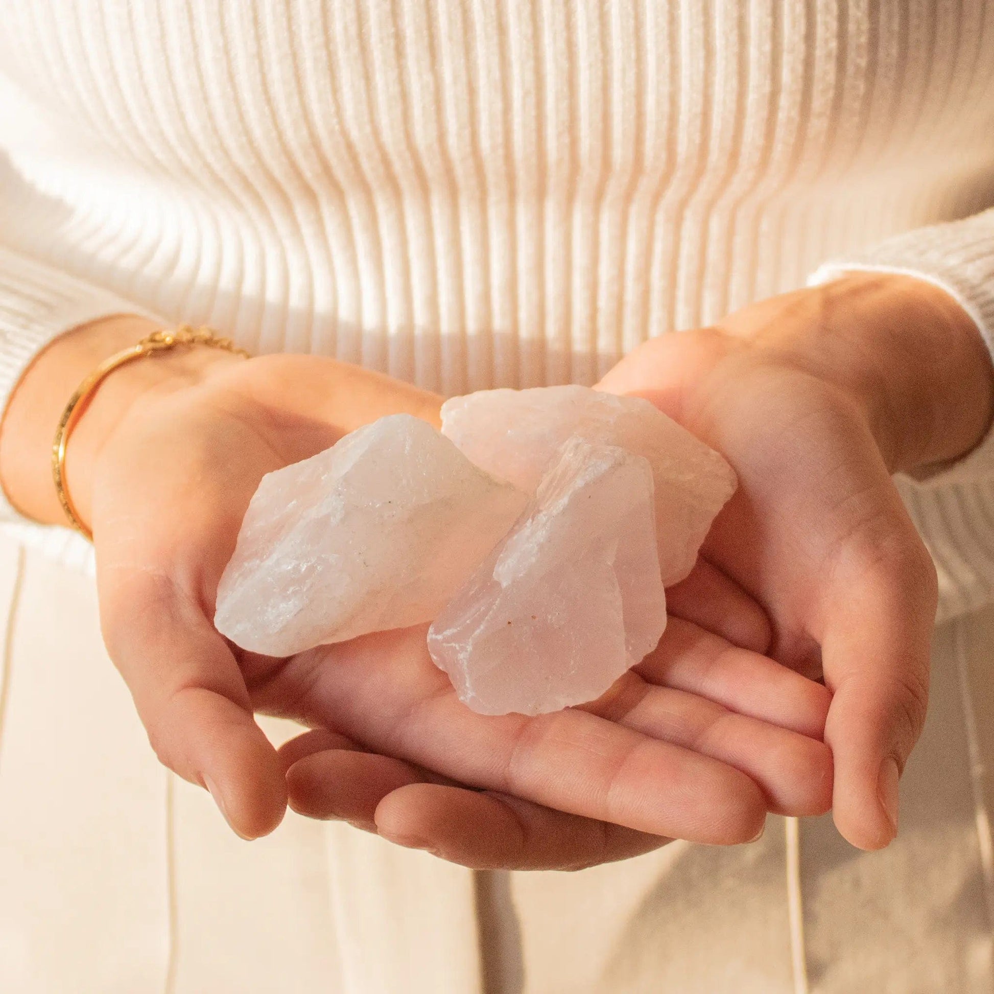 ANASCRYSTALCARE Raw Rose Quartz