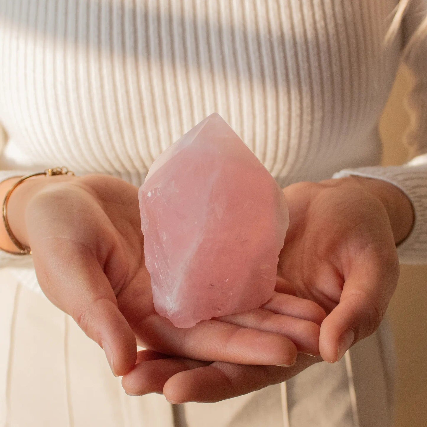 ANASCRYSTALCARE Rose Quartz Point