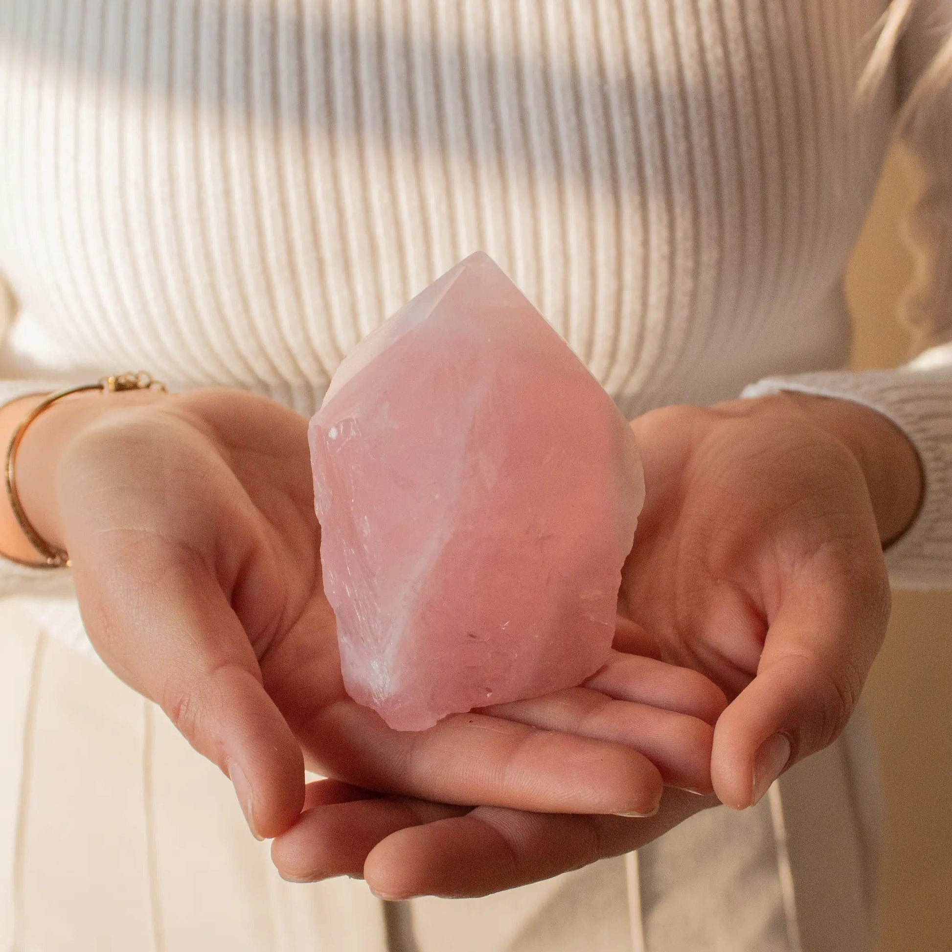 ANASCRYSTALCARE Rose Quartz Point