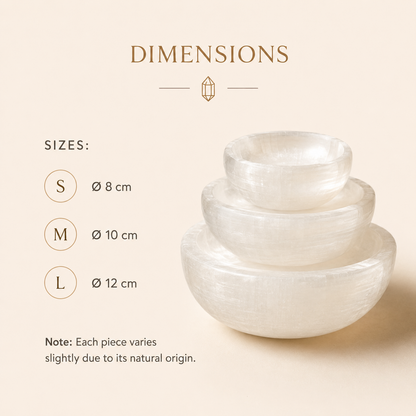 ANASCRYSTALCARE Selenite Bowl White