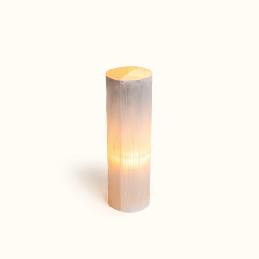 ANASCRYSTALCARE Selenite Cylinder Lamp