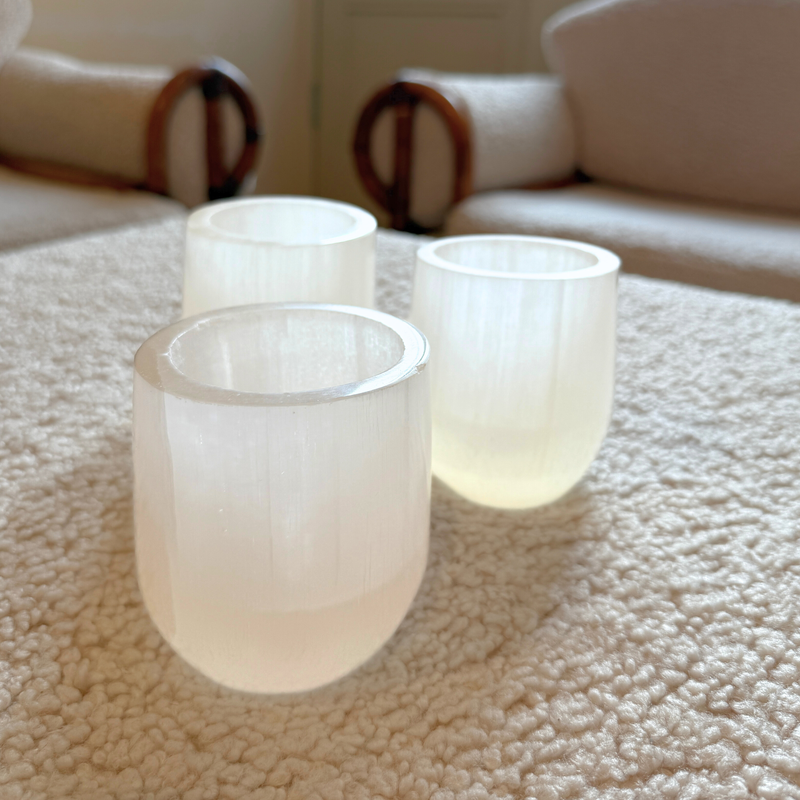 ANASCRYSTALCARE Selenite Luxe Tealight Holder