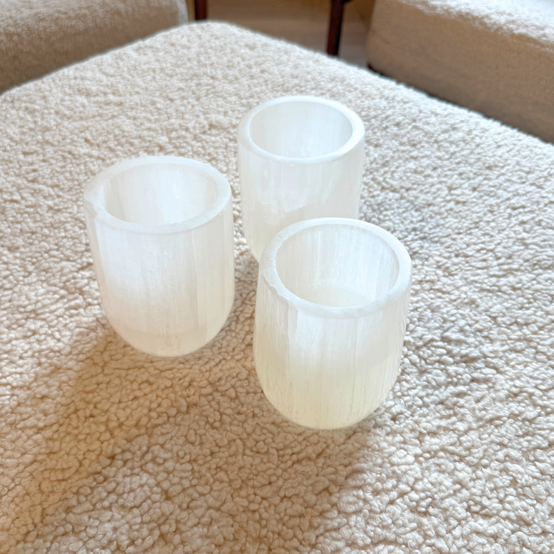 ANASCRYSTALCARE Selenite Luxe Tealight Holder