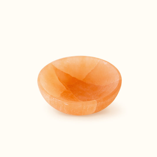 ANASCRYSTALCARE Selenite Peach Bowl