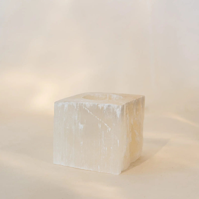 ANASCRYSTALCARE Selenite Square Tea-light