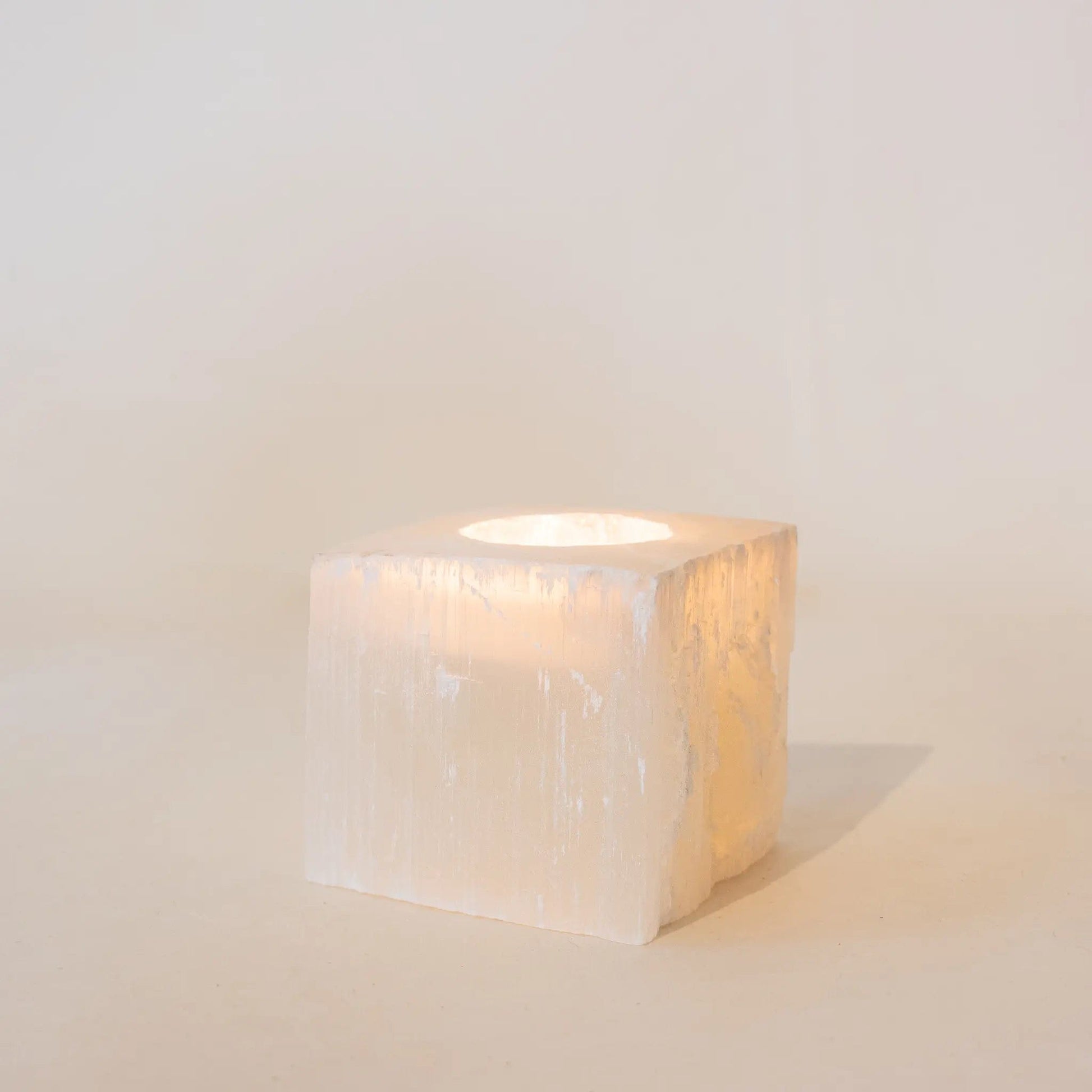 ANASCRYSTALCARE Selenite Square Tea-light