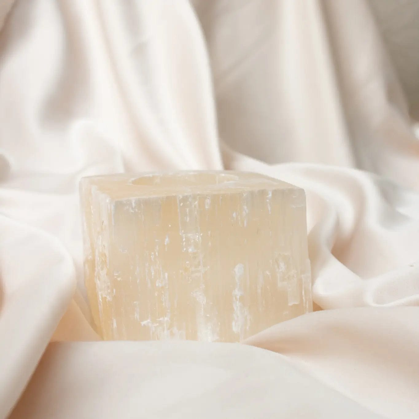 ANASCRYSTALCARE Selenite Square Tea-light