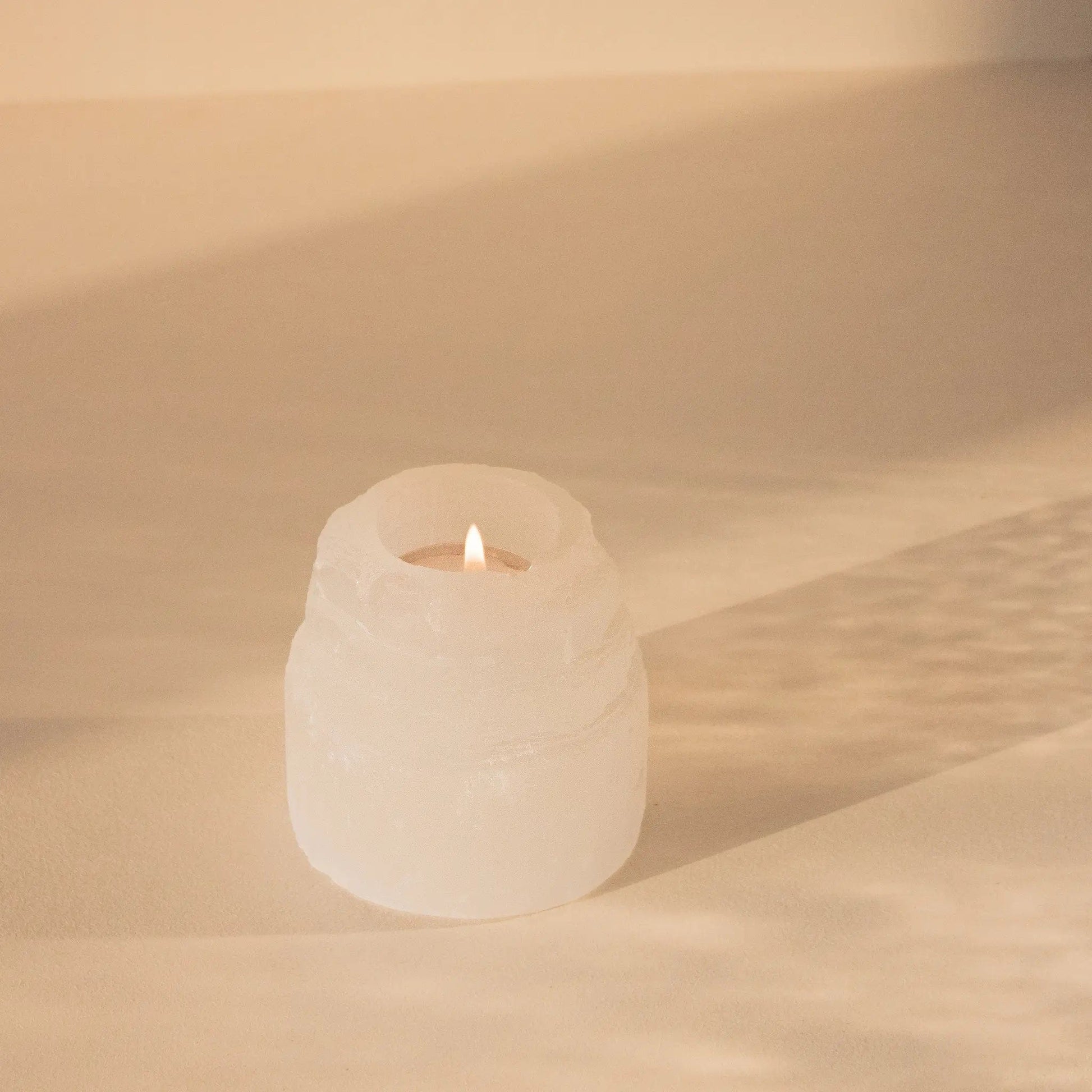 ANASCRYSTALCARE Selenite Tower Tea Light