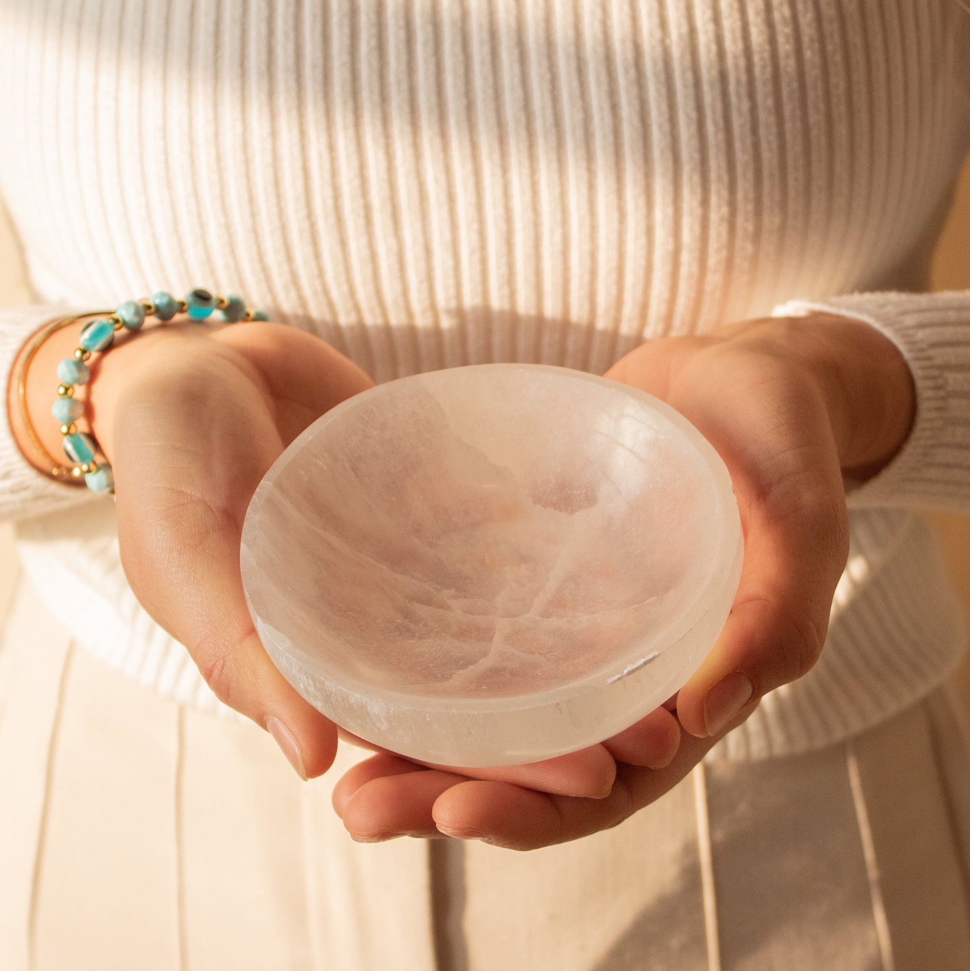 ANASCRYSTALCARE Selenite White Bowl