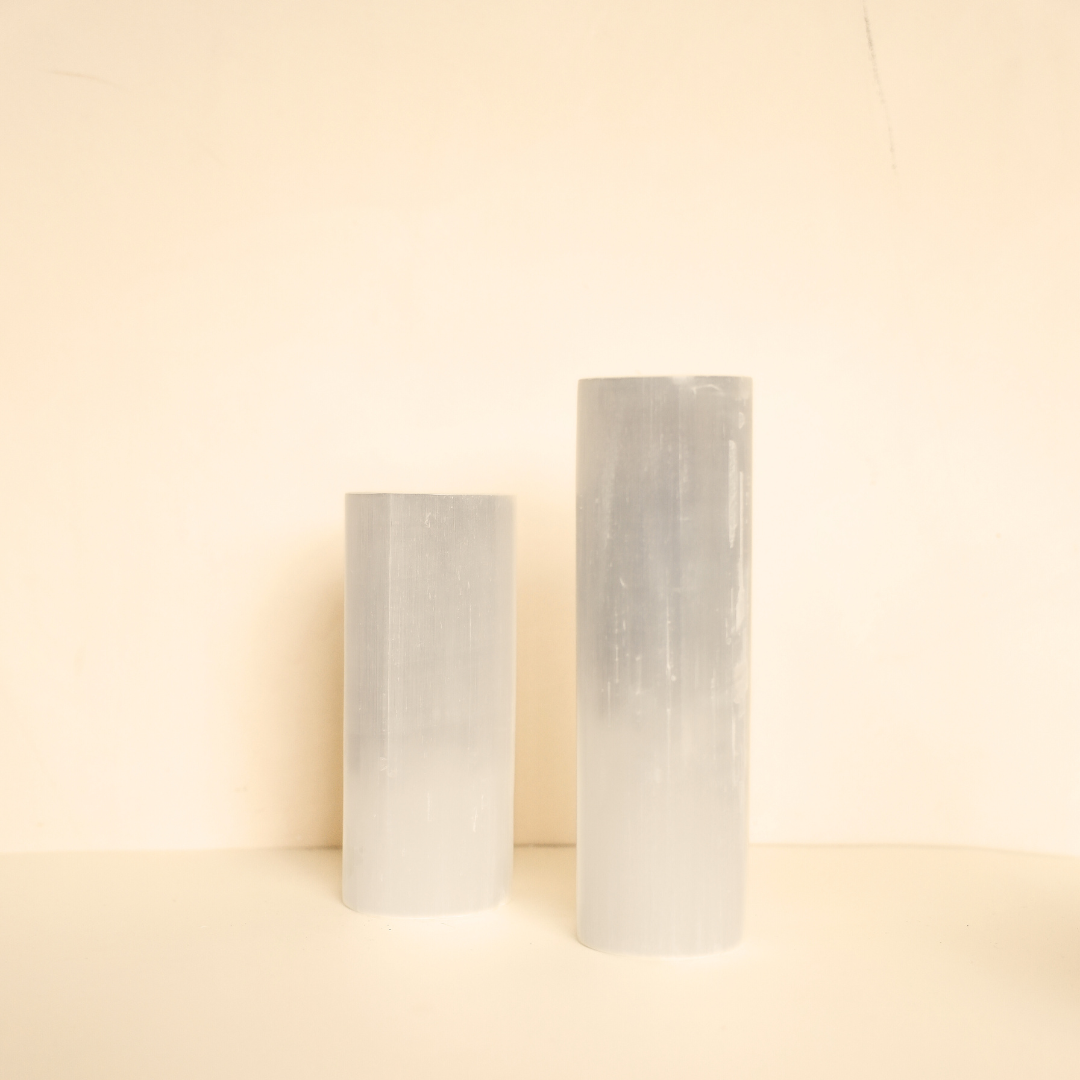 ANASCRYSTALCARE Small Selenite Cylinder Lamp